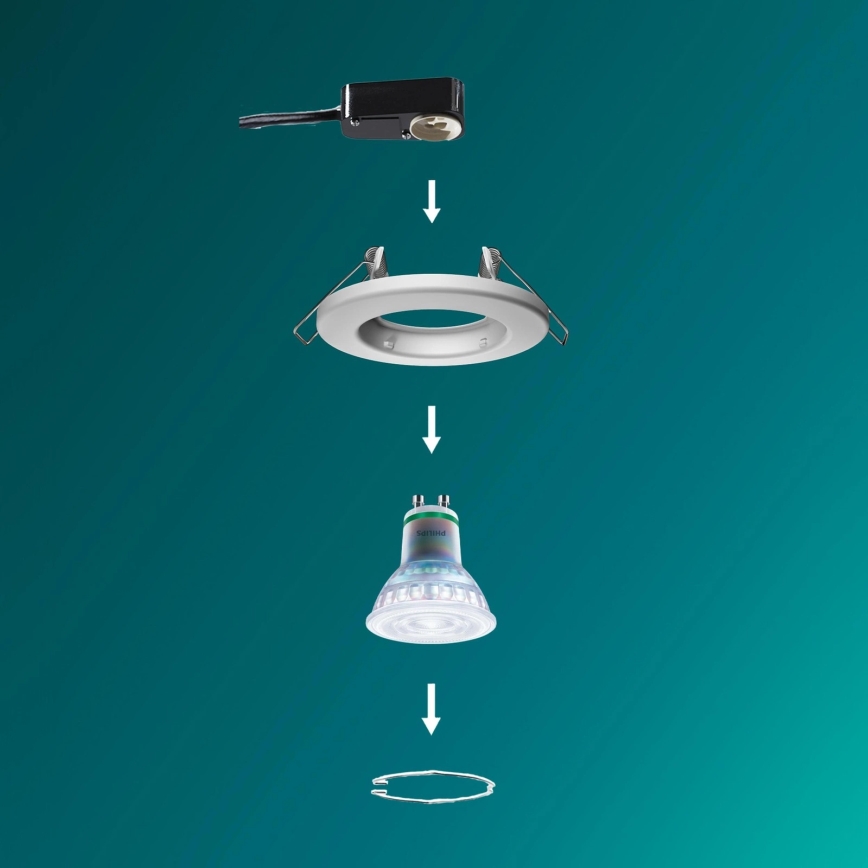 Philips - Einbauleuchte PERIDOT 1xGU10/7W/230V weiß