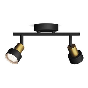 Philips - Faretto CONDUIT 2xGU10/5W/230V nero/ottone