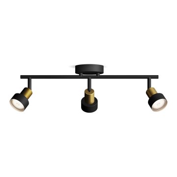 Philips - Faretto CONDUIT 3xGU10/5W/230V nero/ottone