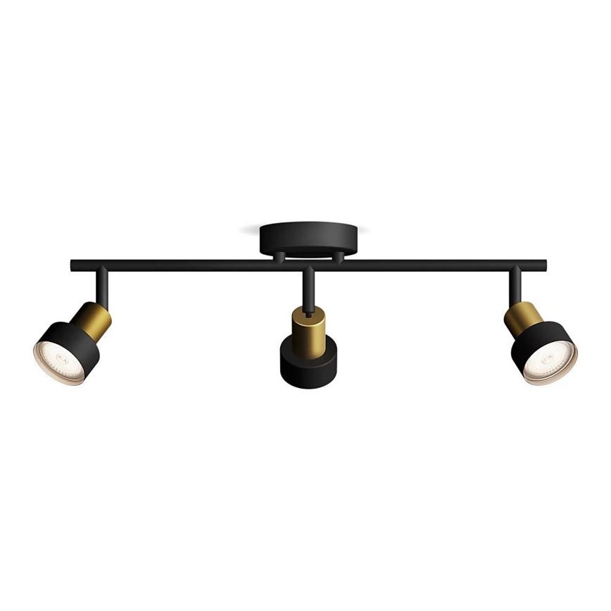 Philips - Faretto CONDUIT 3xGU10/5W/230V nero/ottone