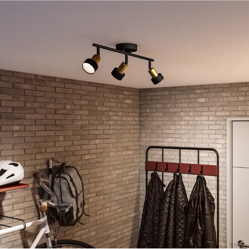 Philips - Faretto CONDUIT 3xGU10/5W/230V nero/ottone