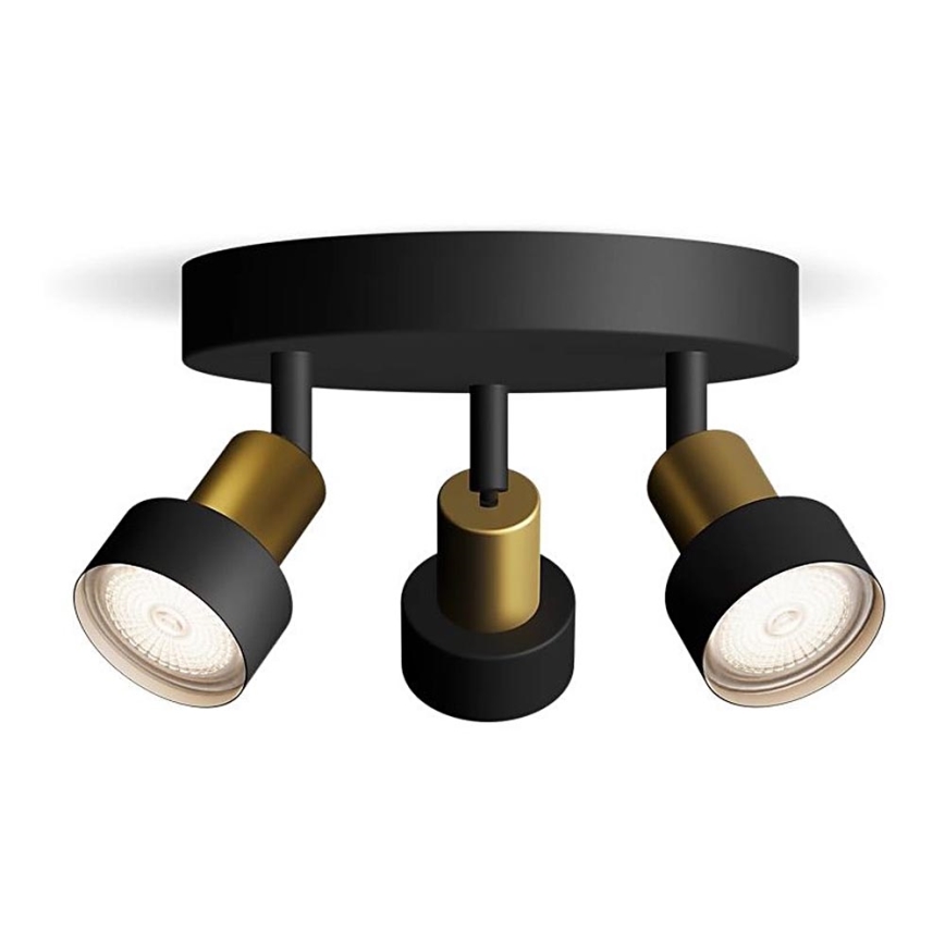 Philips - Faretto CONDUIT 3xGU10/5W/230V nero/ottone