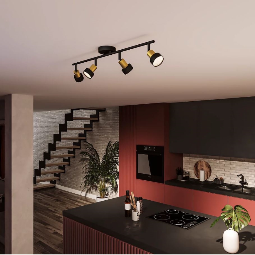 Philips - Faretto CONDUIT 4xGU10/5W/230V nero/ottone