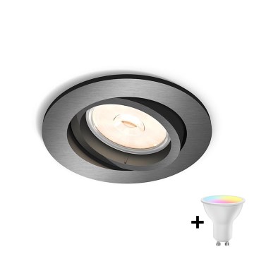 Philips - Faretto da incasso LED RGBW dimmerabile DONEGAL 1xGU10/4,8W/230V + telecomando