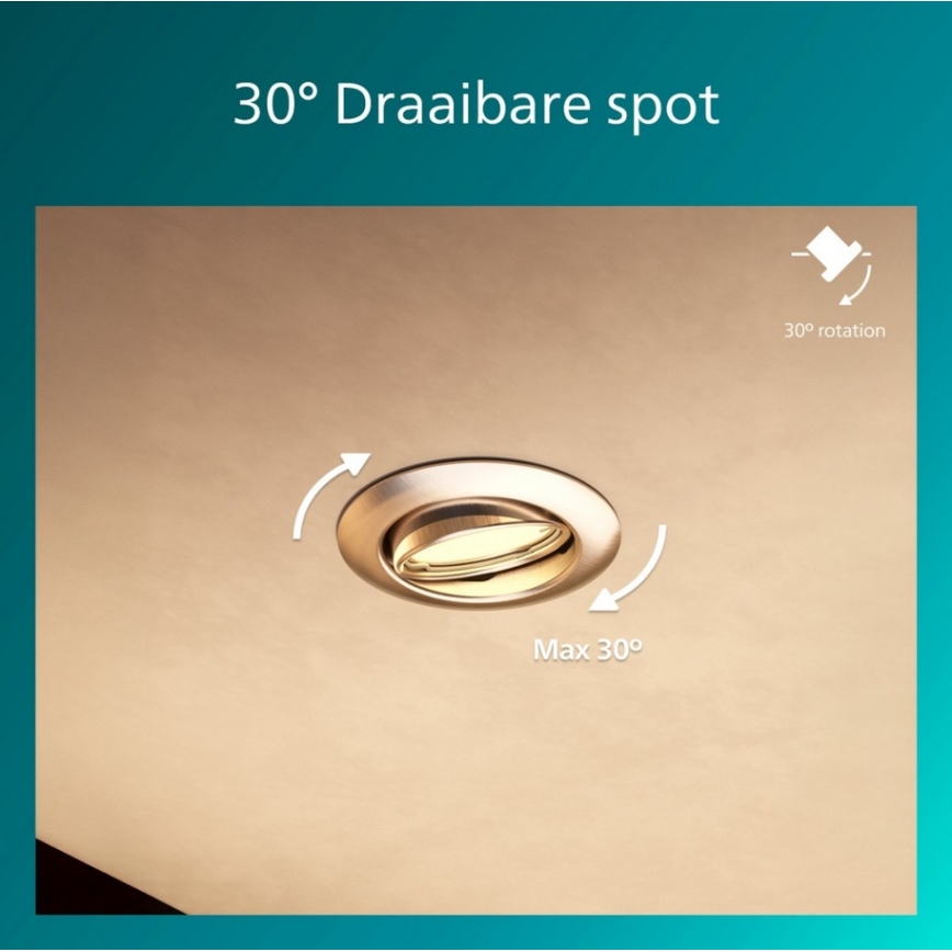 Philips - Faretto da incasso PERIDOT 1xGU10/7W/230V argento