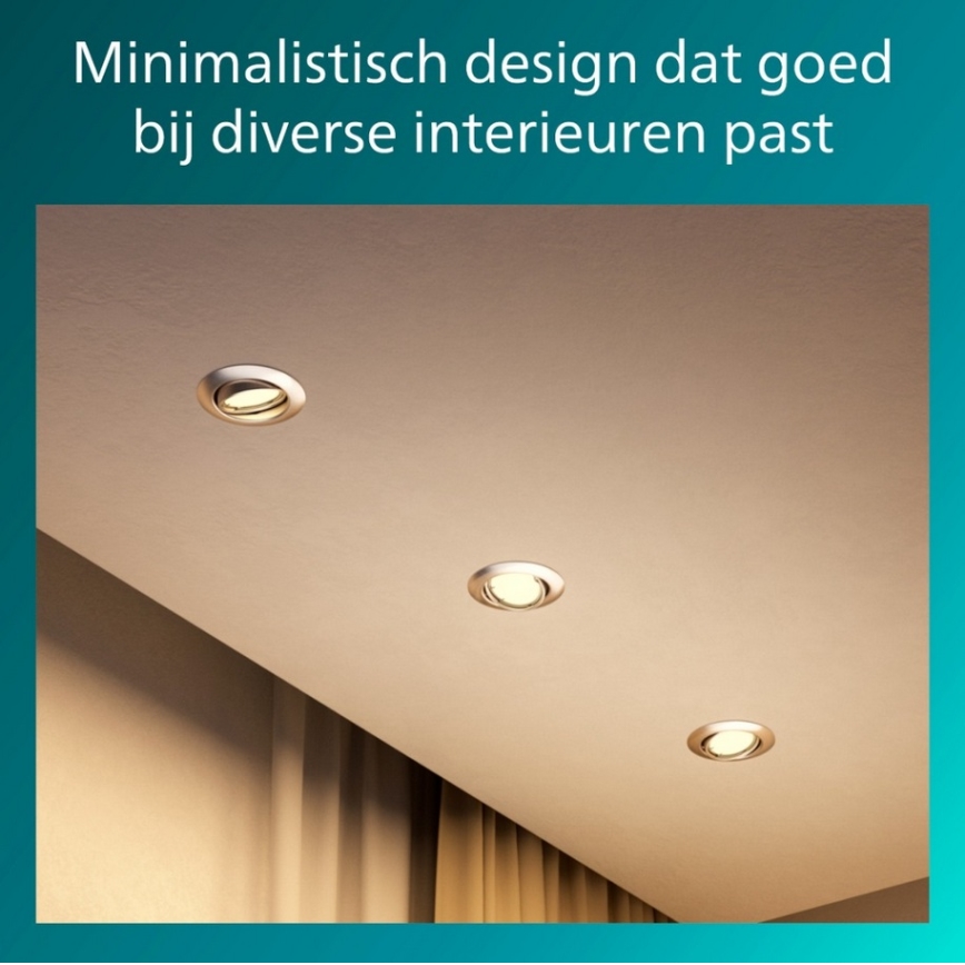 Philips - Faretto da incasso PERIDOT 1xGU10/7W/230V argento