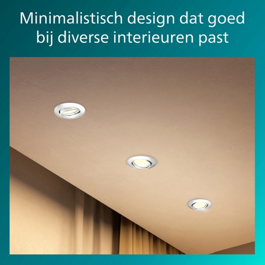 Philips - Faretto da incasso PERIDOT 1xGU10/7W/230V bianco