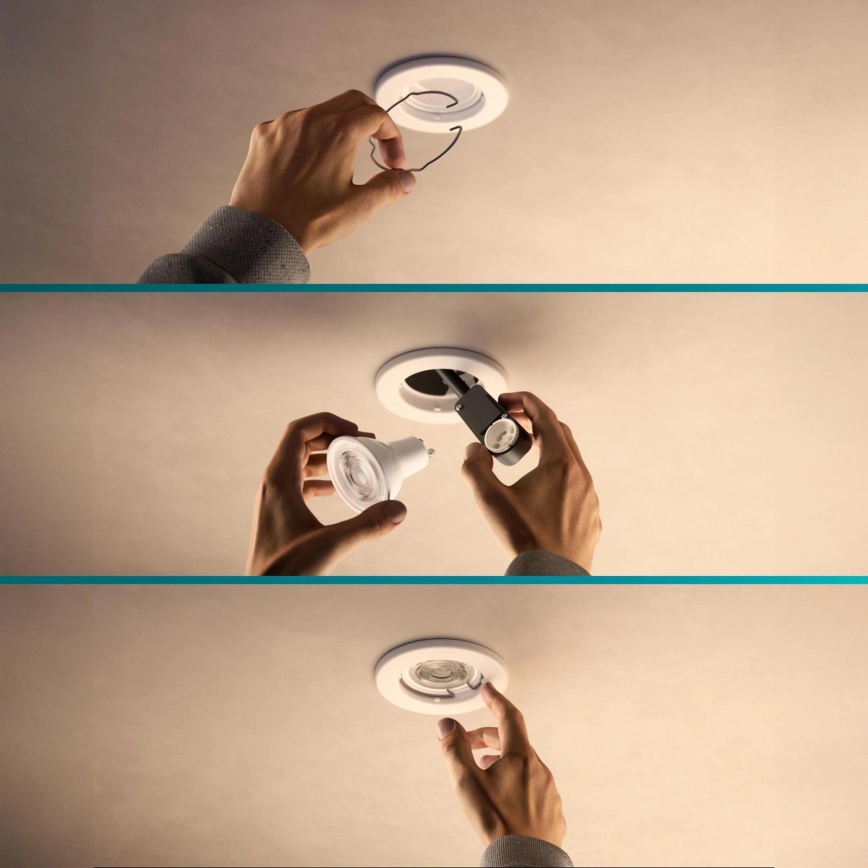 Philips - Faretto da incasso PERIDOT 1xGU10/7W/230V bianco