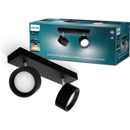 Philips - Faretto LED 2xLED/5,5W/230V nero