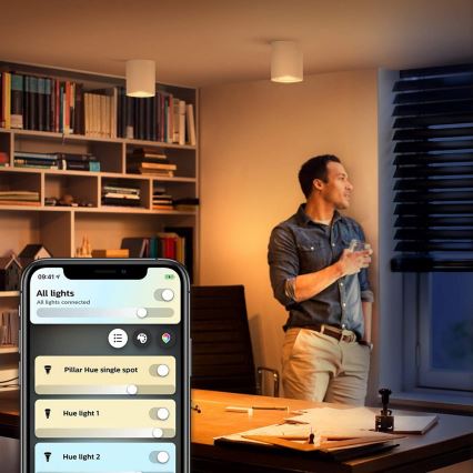 Philips - Faretto LED dimmerabile Hue PILLAR 1xGU10/4,2W/230V 2200-6500K + telecomando bianco