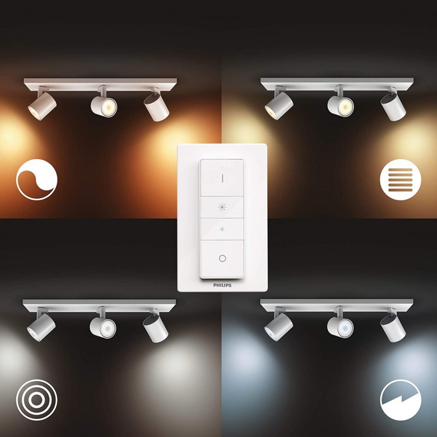 Philips - Faretto LED dimmerabile Hue RUNNER 3xGU10/4,2W/230V 2200-6500K + telecomando bianco