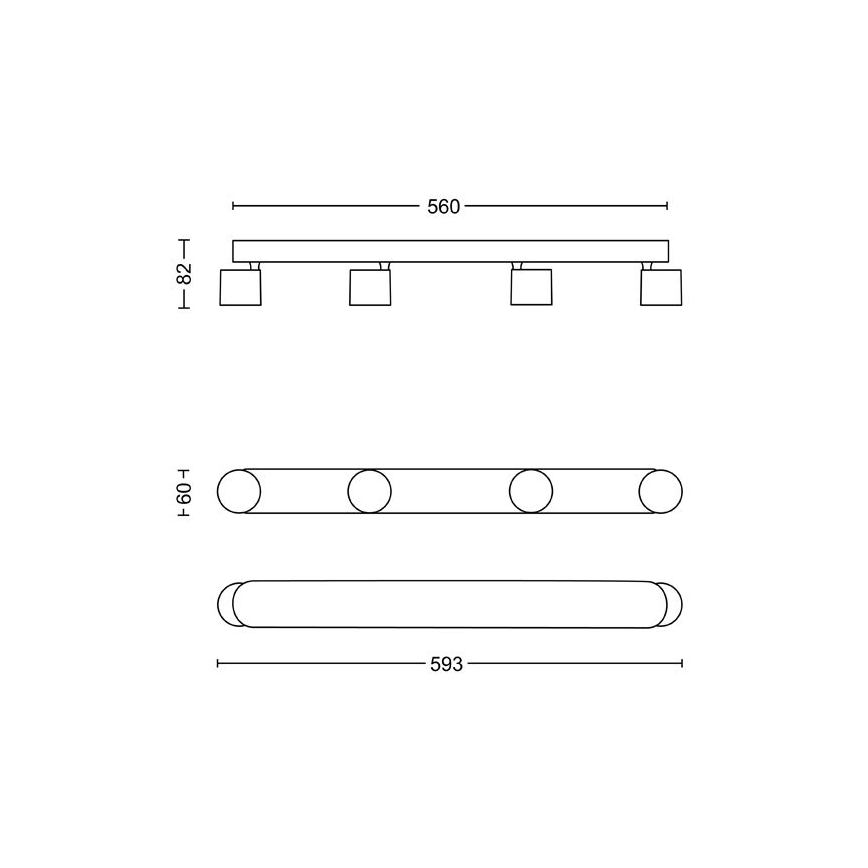 Philips - Faretto LED dimmerabile 4xLED/4,5W/230V