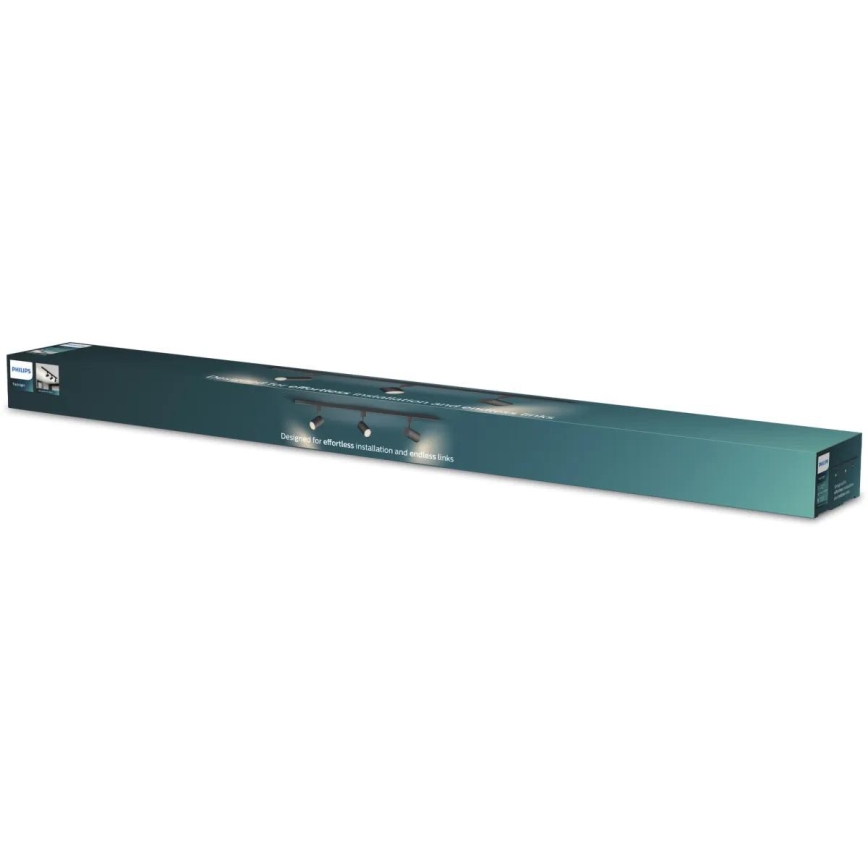 Philips - Faretto LED RGBW dimmerabile per sistema a binario EASYLINK HUE 3xGU10/4,7W/230V 2200-6500K 1m nero + Hue bridge