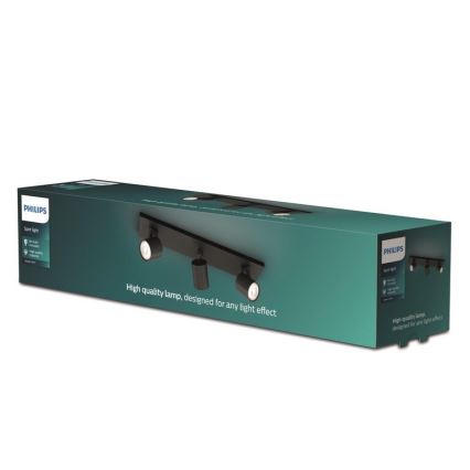 Philips - Faretto LED RGBW dimmerabile RUNNER 3xGU10/6,5W/230V 2700-6500K nero