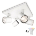 Philips - Faretto LED RGBW dimmerabile RUNNER 4xGU10/6,5W/230V 2700-6500K bianco