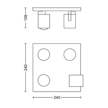 Philips - Faretto LED RGBW dimmerabile RUNNER 4xGU10/6,5W/230V 2700-6500K bianco