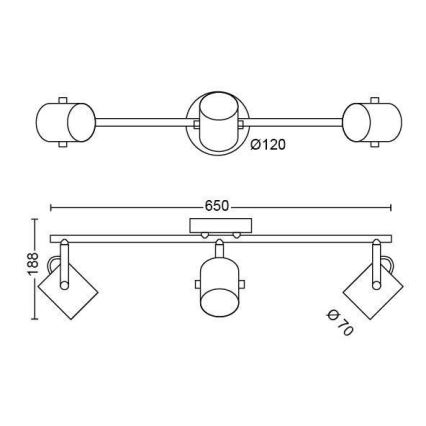 Philips - Faretto LED SCENE SWITCH BYRE 3xLED/4,3W/230V 2200/2500/2700K