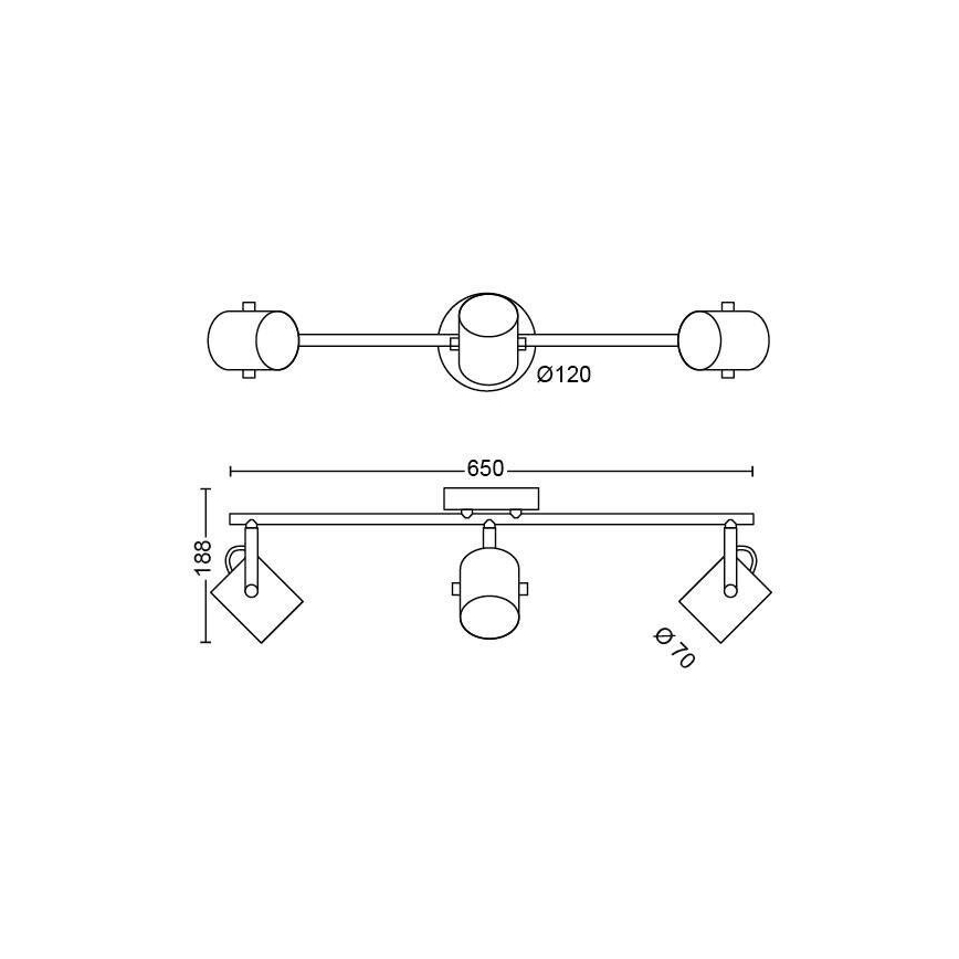 Philips - Faretto LED SCENE SWITCH BYRE 3xLED/4,3W/230V 2200/2500/2700K