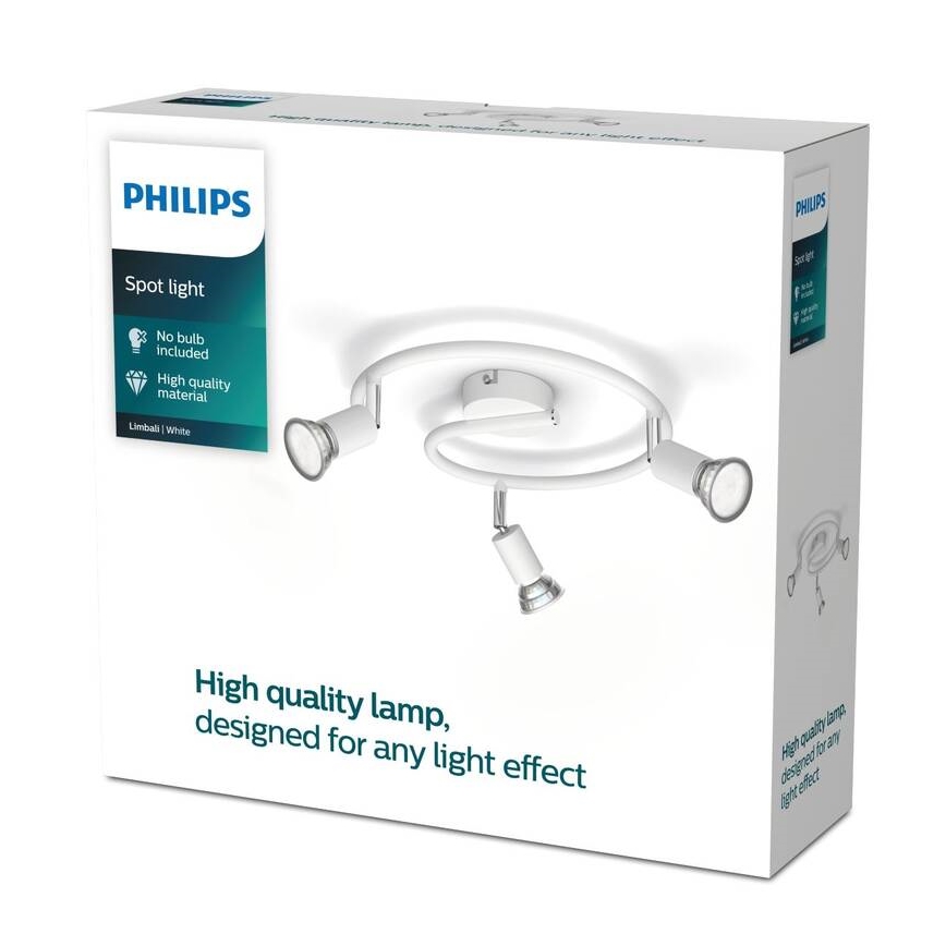 Philips - Faretto 3xGU10/50W/230V bianco