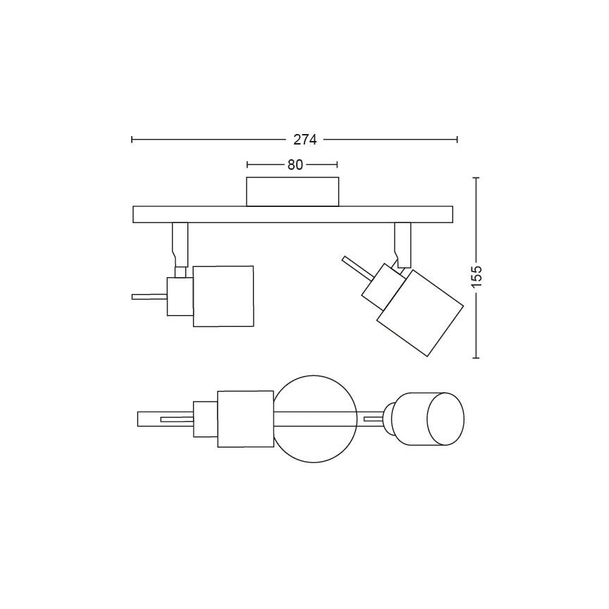Philips - Faretto 2xGU10/35W/230V bianco