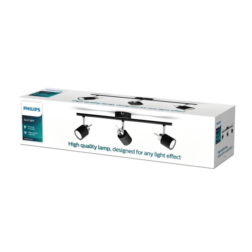 Philips - Faretto 3xGU10/35W/230V nero