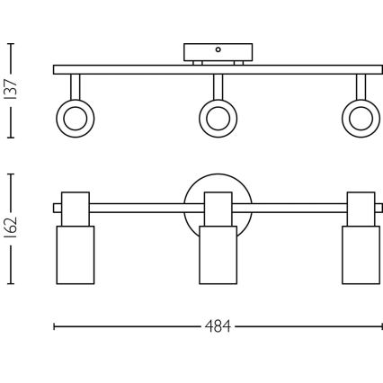 Philips - Faretto PALMS 3xE14/25W/230V