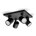 Philips - Faretto RUNNER 4xGU10/20W/230V nero