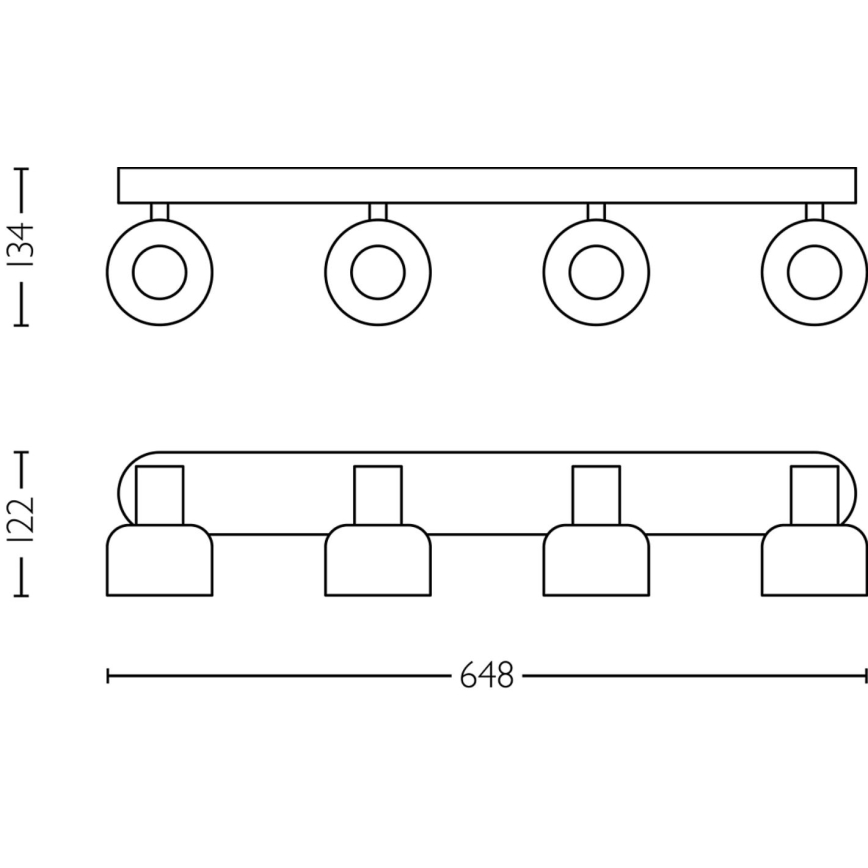 Philips - Faretto SLEET 4xE14/25W/230V