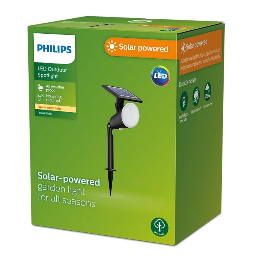 Philips - Faretto solare a LED JIVIX LED/1,4W/3,7V 1800 mAh IP44