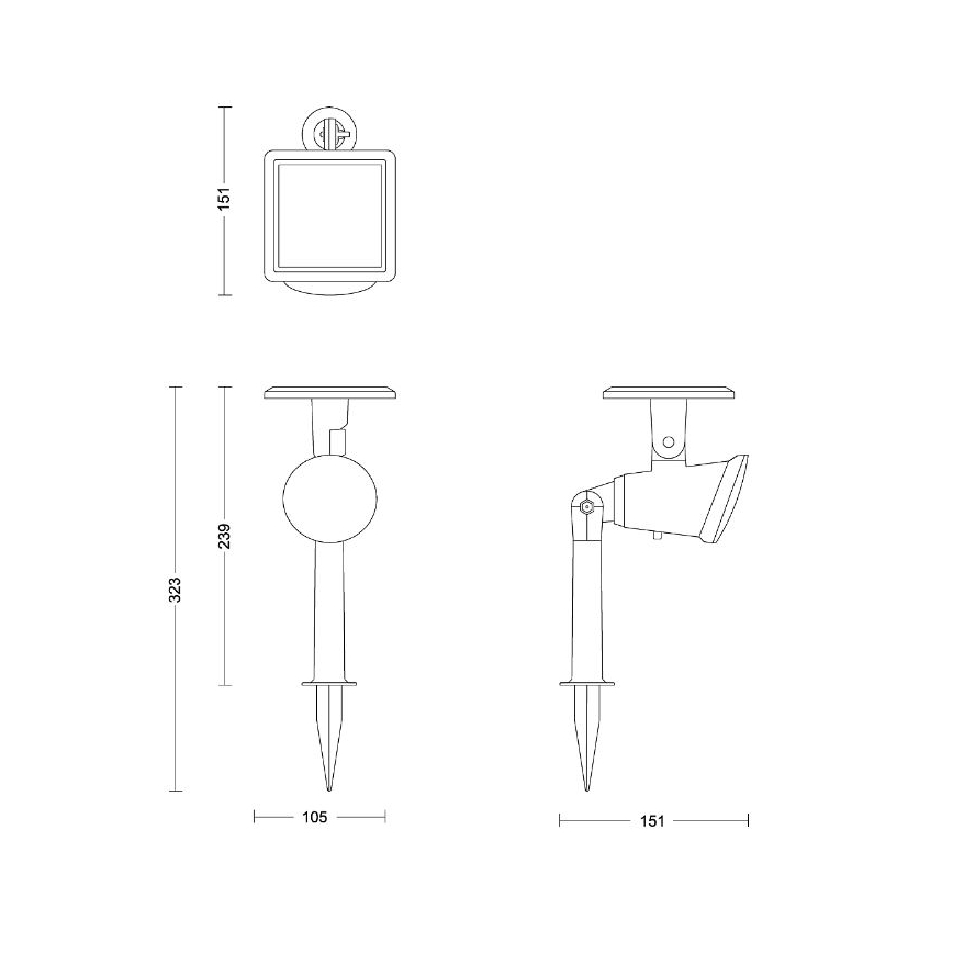 Philips - Faretto solare a LED JIVIX LED/1,4W/3,7V 1800 mAh IP44