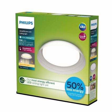 Philips - Lampada da soffitto dimmerabile a LED FLETA SCENE SWITCH LED/10W/230V 2700K trasparente
