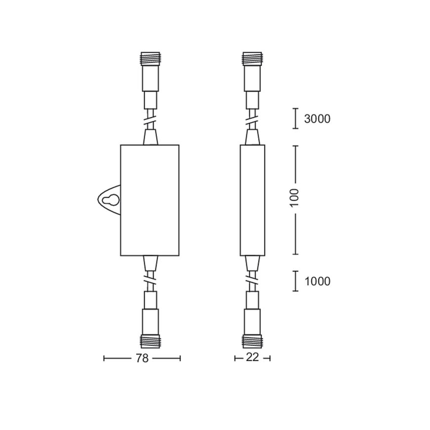 Philips - Sensore crepuscolare esterno con timer IP44
