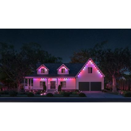 Philips - Rallonge de guirlande d'extérieur LED RGBW Hue FESTAVIA, dimmable, 16 LED, 9 m, 1000–20000 K, IP65
