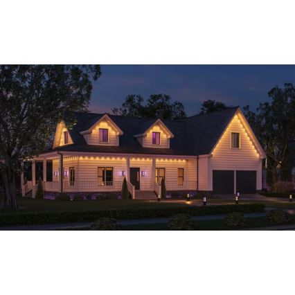 Philips - Rallonge de guirlande d'extérieur LED RGBW Hue FESTAVIA, dimmable, 16 LED, 9 m, 1000–20000 K, IP65