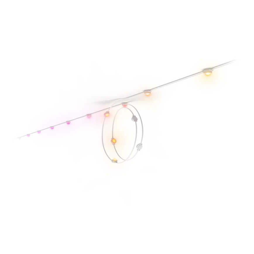 Philips - Rallonge de guirlande d'extérieur LED RGBW Hue FESTAVIA, dimmable, 16 LED, 9 m, 1000–20000 K, IP65