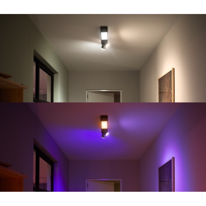 Philips - LED RGBW dimmbares Einbauleuchte Hue CENTRIS LED/11W/230V + 2xGU10/5,7W