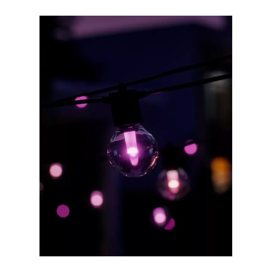Philips - Hue FESTAVIA LED RGBW dimmbare Außen-Lichterkette, 30 LEDs, 21 m, IP65