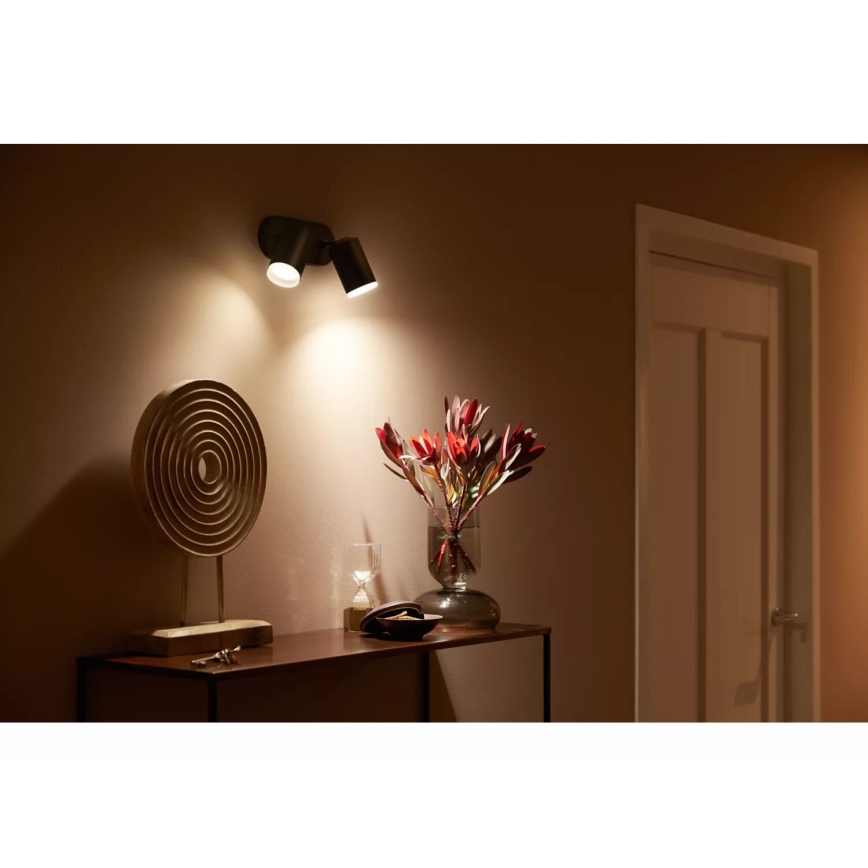 Philips - Lampada da incasso dimmerabile LED RGBW Hue FUGATO 2xGU10/4,2W/230V 2000-6500K nero