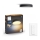 Philips - Hue LED-Deckenleuchte, dimmbar, 9,6 W, 230 V, 2200–6500 K, Ø 261 mm, schwarz + Fernbedienung