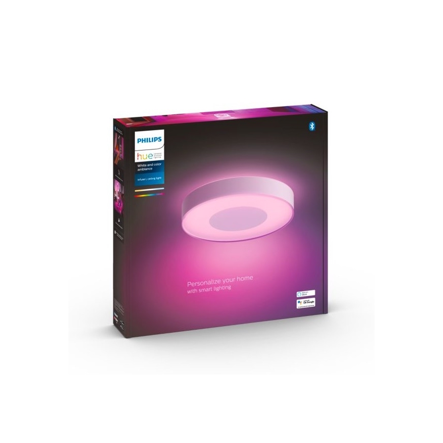 Philips - Plafoniera LED RGB dimmerabile Hue INFUSE, 52,5 W, 230 V, 2000-6500 K, Ø 425 mm, bianco