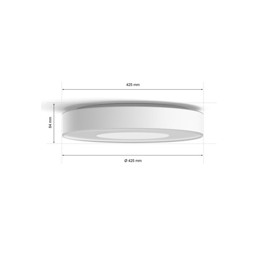 Philips - Plafoniera LED RGB dimmerabile Hue INFUSE, 52,5 W, 230 V, 2000-6500 K, Ø 425 mm, bianco
