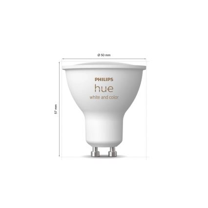 Starter-Set Philips Hue WHITE AND COLOR AMBIANCE 3xGU10/4,2W/230V 2000-6500K + Hue Bridge und Dimmschalter
