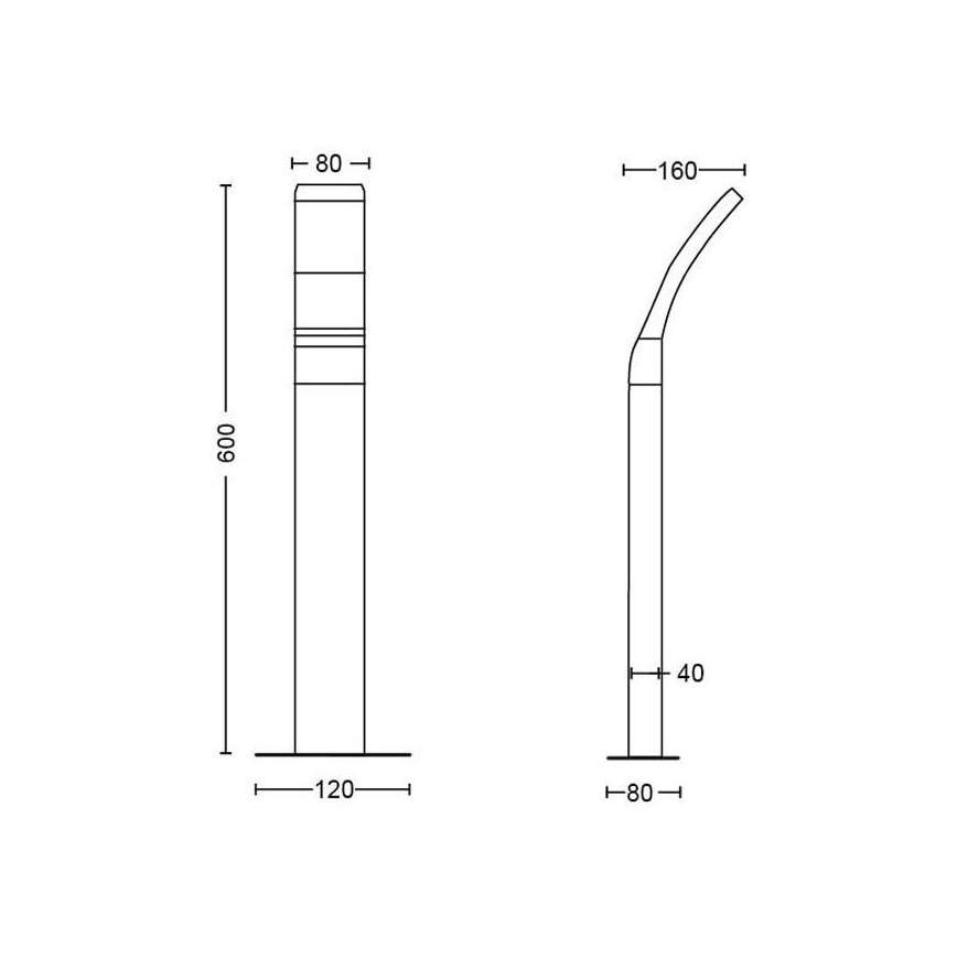 Philips - Lampada da esterno a LED LED/12W/230V 2700K 60 cm IP44