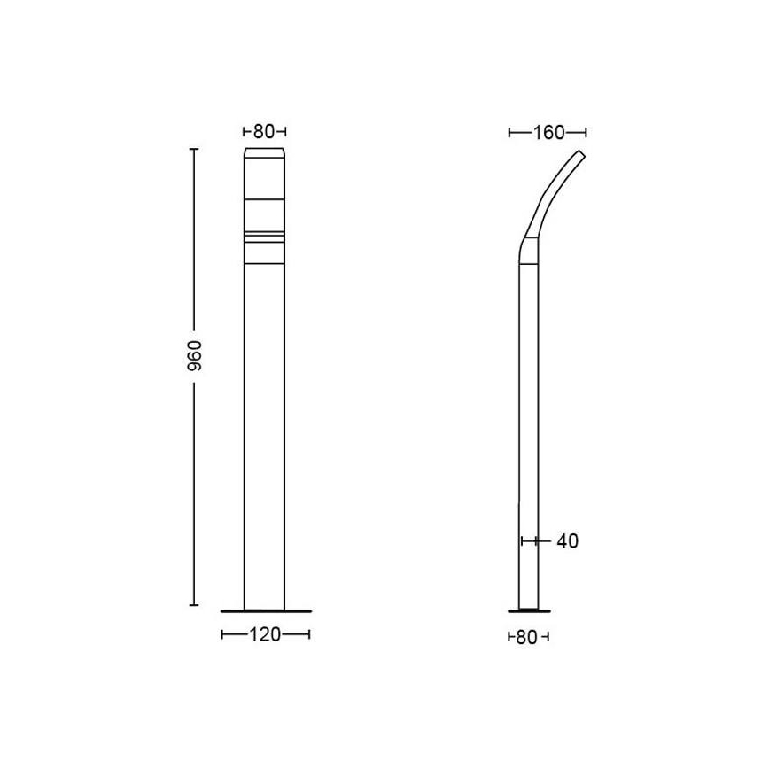 Philips - Lampada da esterno a LED LED/12W/230V 2700K 96 cm IP44