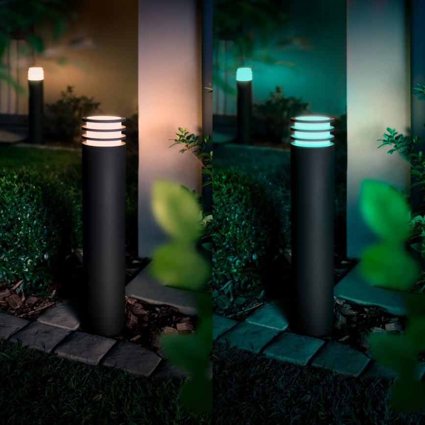 Philips - Lampada LED RGB dimmerabile da esterno Hue LUCCA 1xE27/8,1W/230V 77 cm 1000-20000K IP44