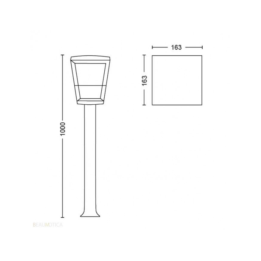 Philips 17442/30/P7 - Lampada da esterno LED RGB HUE ECONIC LED/15W/230V IP44