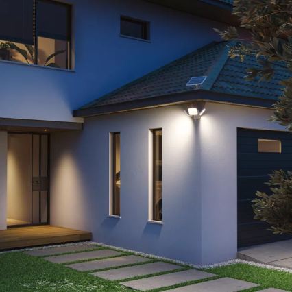 Philips - Lampada da parete solare LED con sensore ZYREN LED/24,5W/3,7V 2600 mAh 5000K IP65 bianco