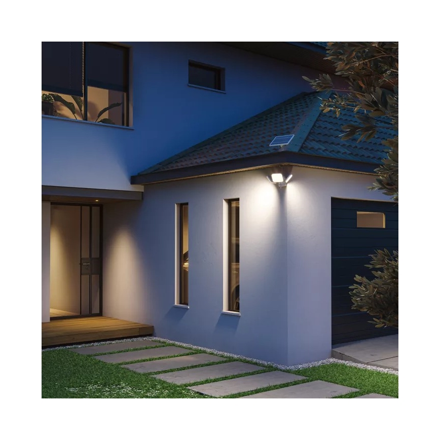 Philips - Lampada da parete solare LED con sensore ZYREN LED/24,5W/3,7V 2600 mAh 5000K IP65 bianco