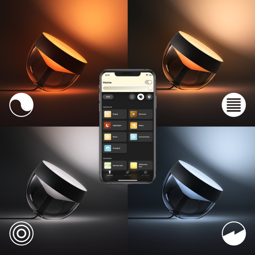 Philips - Lampada da tavolo Hue IRIS LED LED/10W/230V nero