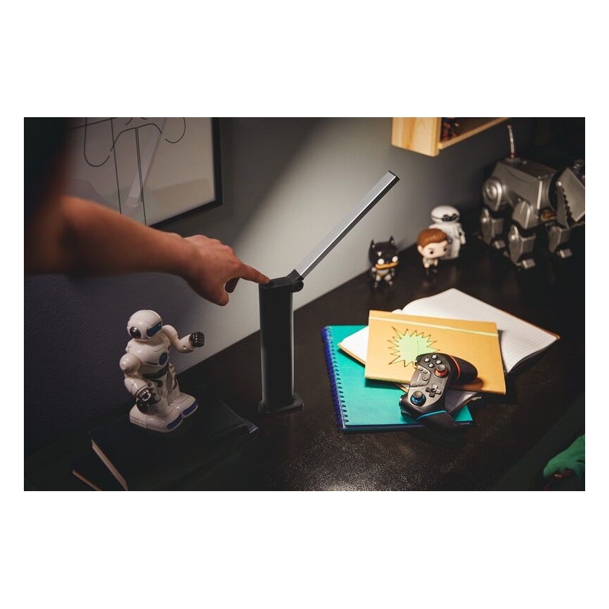 Philips - Lampada da tavolo LED touch dimmerabile AMBER LED/5W/5V nera